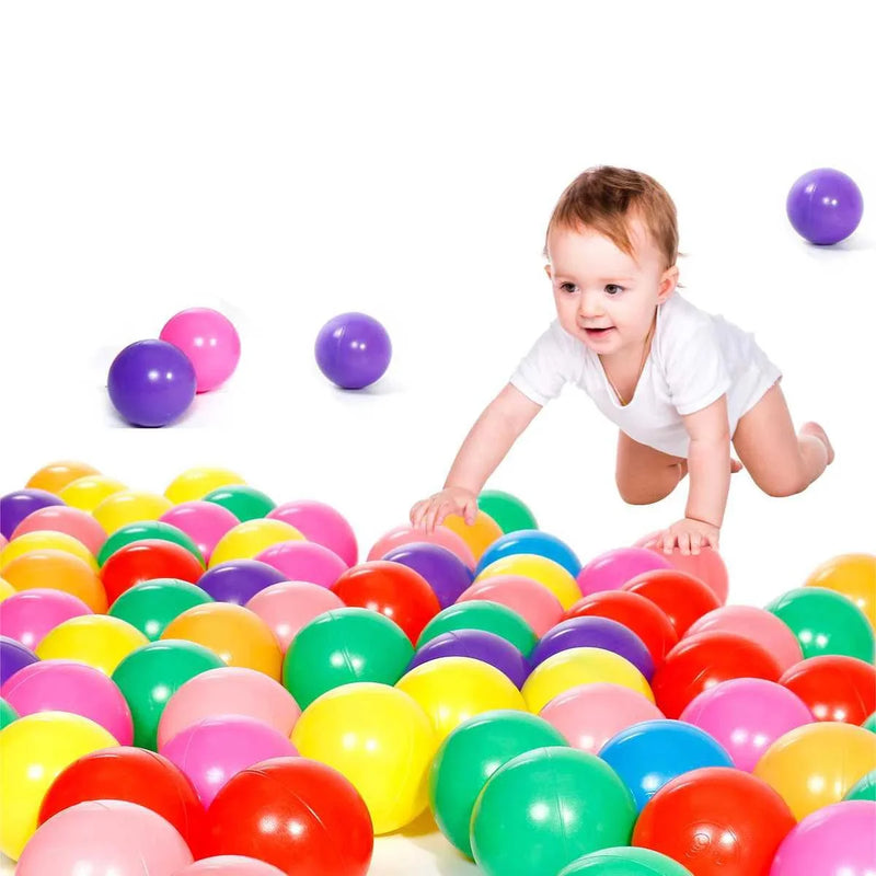 Kit 100 Bolinhas Coloridas Para Crianças Resistente a Piscina Não Amassa